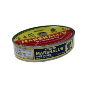 Marshall's Sardines Soya Oil & Chili Oval Tins 198g
